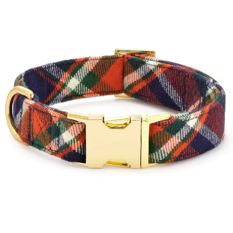 Dakota Plaid Flannel Dog Collar