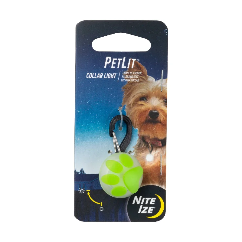 Nite Ize PetLit Collar Light - Lime Paw