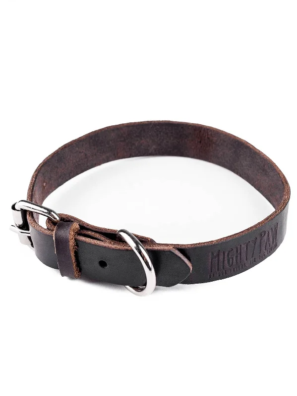 Mighty Paw - Leather Dog Collar - Distressed