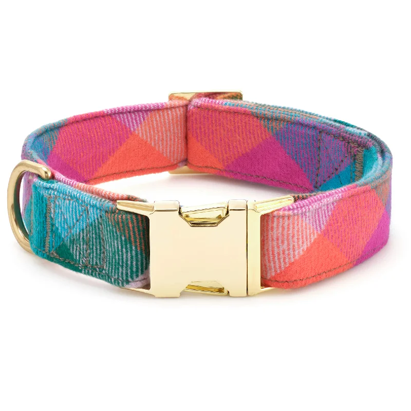 Color Pop Plaid Flannel Dog Collar