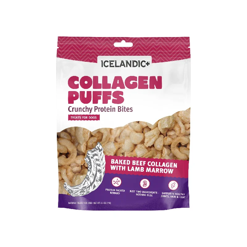 Icelandic+ Beef Collagen Puffs Dehydrated Dog Treats