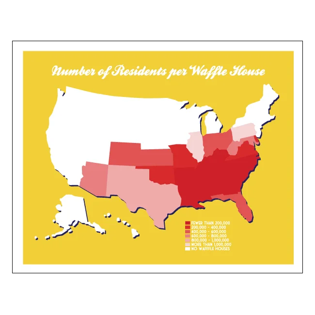 Number of Residents per Waffle House (11x14)