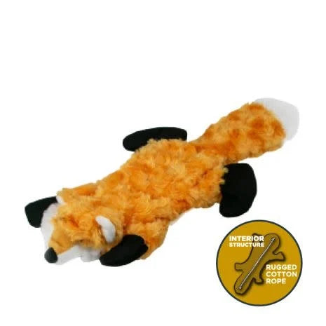 Tall Tails Plush Squeaker Toy Stuffless Fox Dog Toy