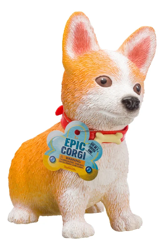 Toysmith - Epic Puppies, Corgi, Realistic, 15 Inches Tall