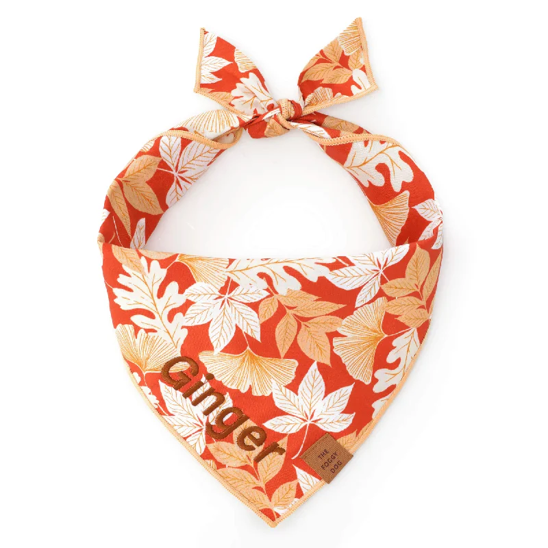 Autumn Leaves Rust Dog Bandana