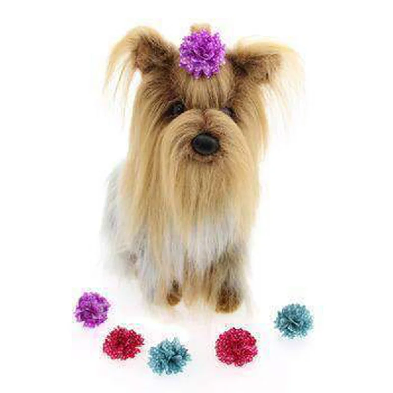 Aria Dot Rose Dog Bows