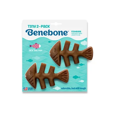 Benebone® Fishbone Salmon Flavored Tiny Dog Chew (2-Pack)