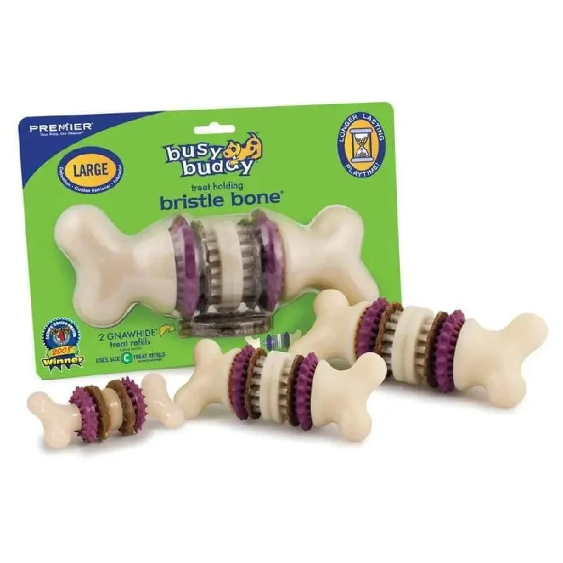 Busy Buddy Bristle Bone Chew Toy Multi-Color