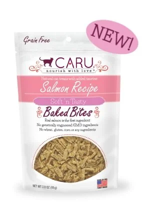 Caru Natural Salmon Recipe Bites for Cats 3 oz