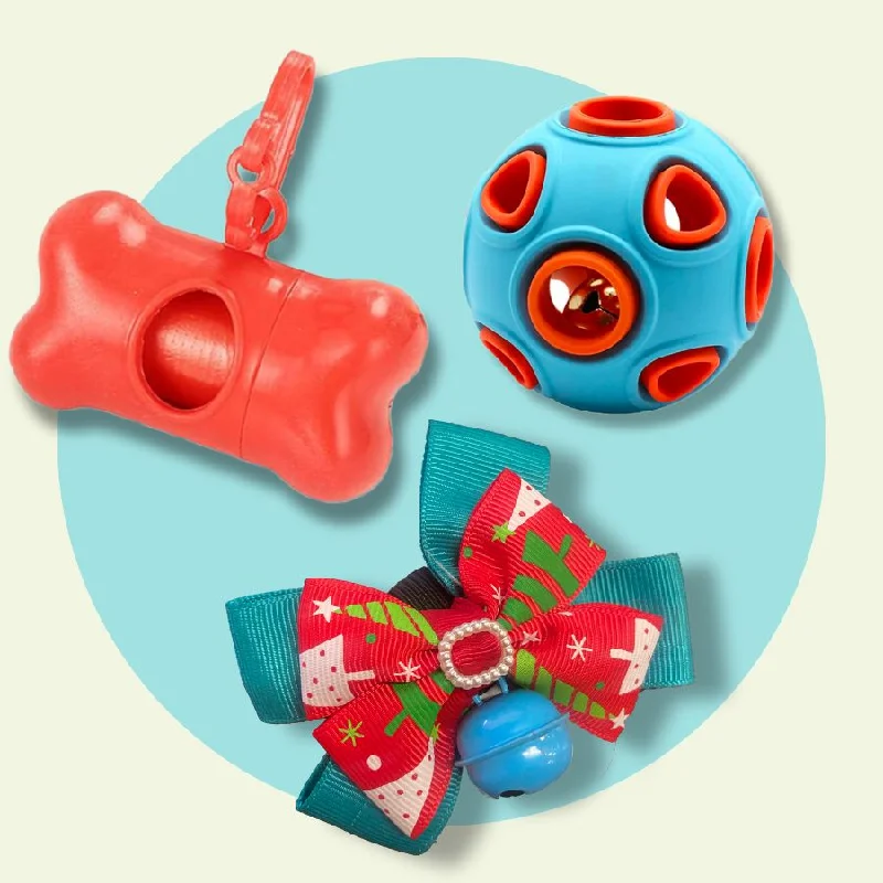 Poop Bag + Bell Ball + Bow