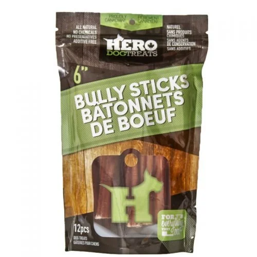 Hero 6" Bullysticks 12 pcs