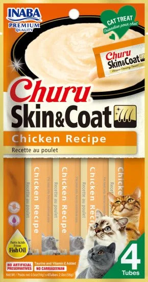 Inaba Cat Churu Skin & Coat 4 Tubes