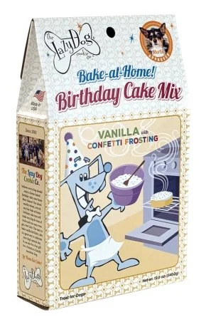 Lazy Dog  Bake at Home Birthday Cake Mix Vanilla with Frosting and Confetti Sprinkles