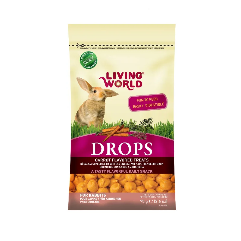 Living World Rabbit Drops - Carrot Flavour - 75 g (2.6 oz)