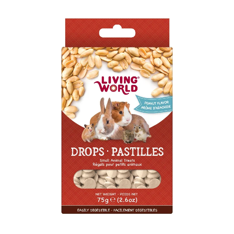 Living World Small Animal Drops, Peanut Flavour, 75 g (2.6 oz)