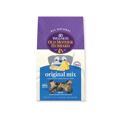 Old Mother Hubbard® by Wellness® Classic Original Mix Oven-Baked Biscuits for Dogs Mini 20 oz (NEW)