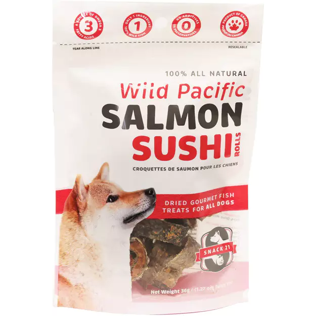 Snack 21 Salmon Sushi Rolls for Dogs