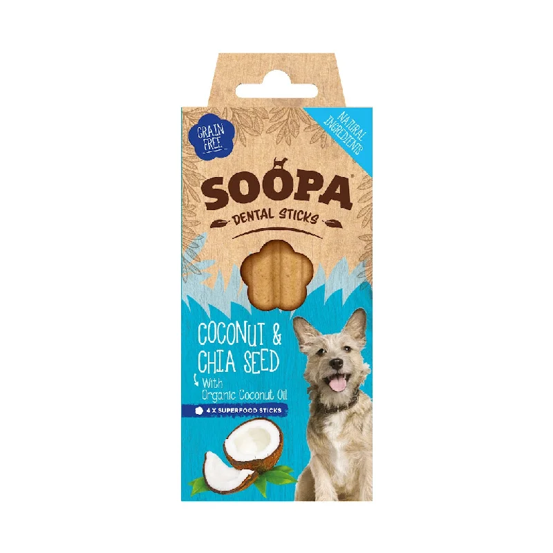 Soopa Coconut & Chia Seed Dental Sticks Dog Chew