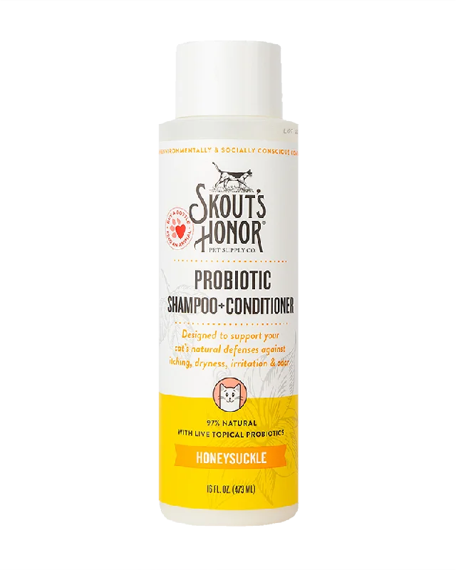 Skout's Honor Probiotic Shampoo + Conditioner for Cats - Honeysuckle