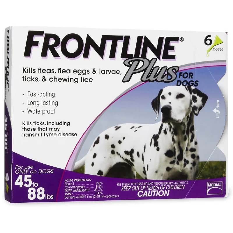 Frontline Plus for Dogs 45-88 lb. 6 month