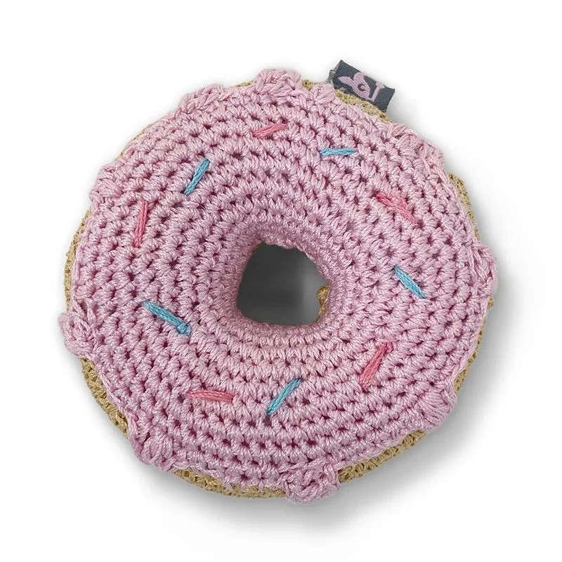 Pawer Squeaky Donut Dog Toy