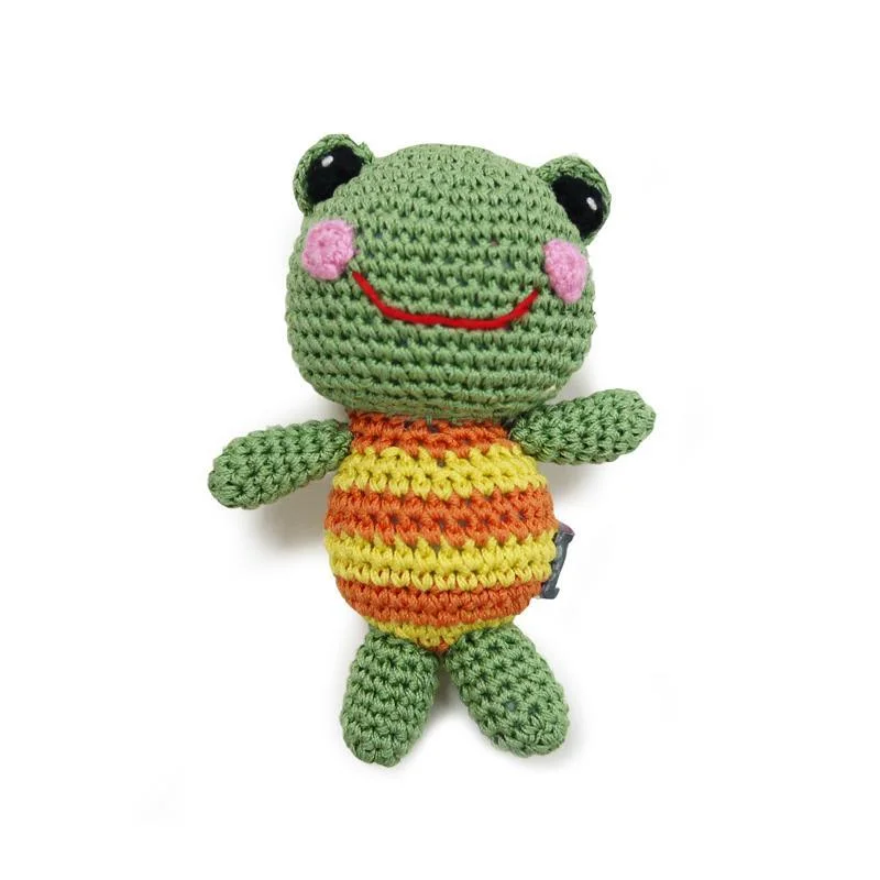 Pawer Squeaky Frog Doll Dog Toy