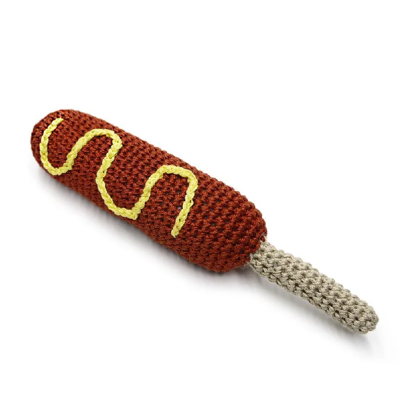 Pawer Squeaky Hot Dog Dog Toy