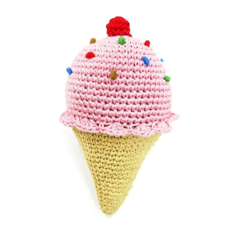 Pawer Squeaky Ice Cream Cone Dog Toy