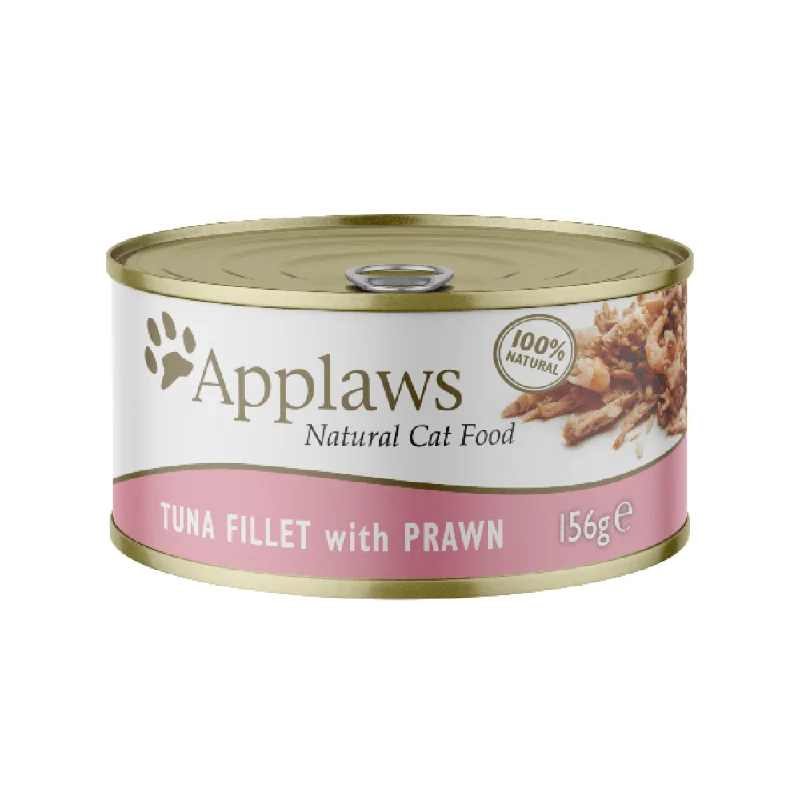 Applaws Tuna Fillet and Prawns Tinned Cat Wet Food (156g)