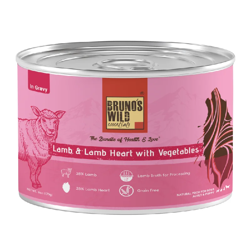 Bruno's Wild Essentials Lamb and Lambheart with Vegetable Dog Wet Food