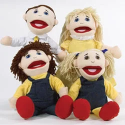 Caucasian Puppet Family