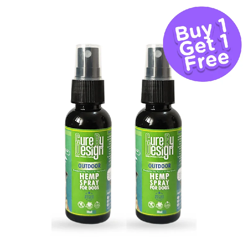 Cure By Design Outdoor Hemp Spray for Dogs (Buy 1 Get 1) (Limited Shelf Life)