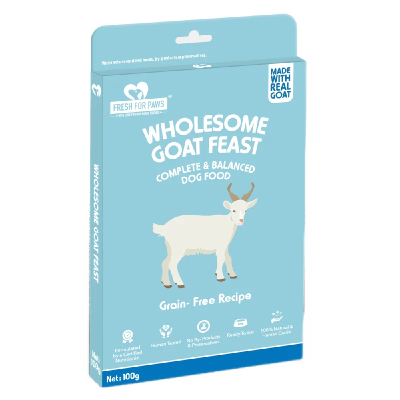 Fresh For Paws Wholesome Goat Feast Wet Food for Cats and Dogs (100g)