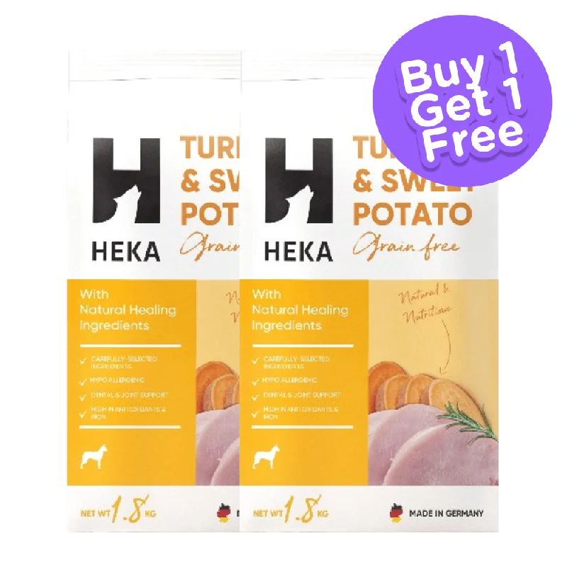 Heka Turkey & Sweet Potatoes Dog Dry Food Buy 1 Get 1) (Limited Shelf Life)