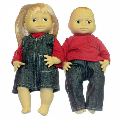 Pair of 13 Inch Dolls - Caucasian