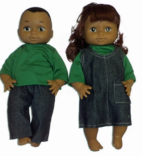 Pair of 13 Inch Dolls - Hispanic