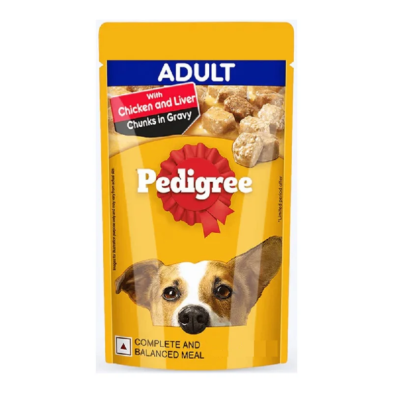 Pedigree Chicken and Liver Chunks in Gravy Adult Dog Wet Food (70g)