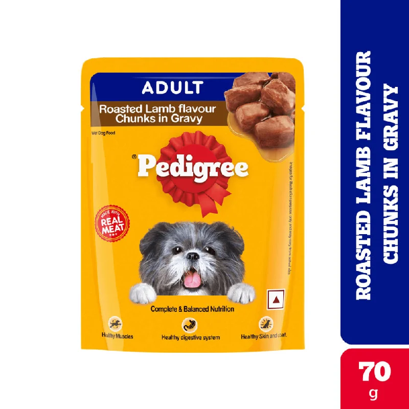 Pedigree Roasted Lamb Flavour Chunks in Gravy Adult Dog Wet Food