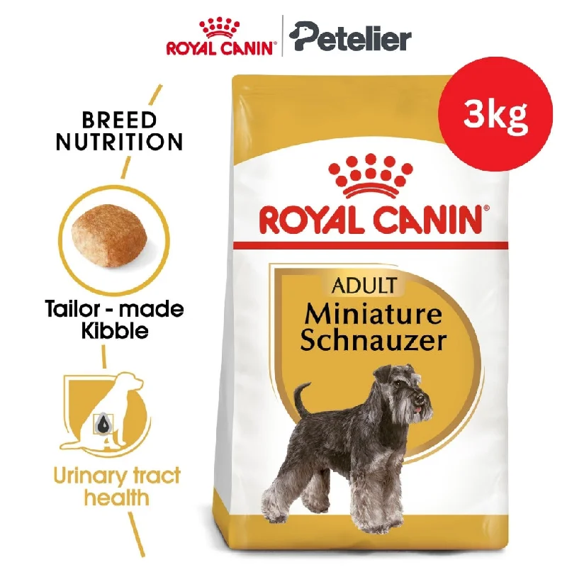 Royal Canin Miniature Schnauzer Adult 3kg Dry Dog Food - Breed Health Nutrition