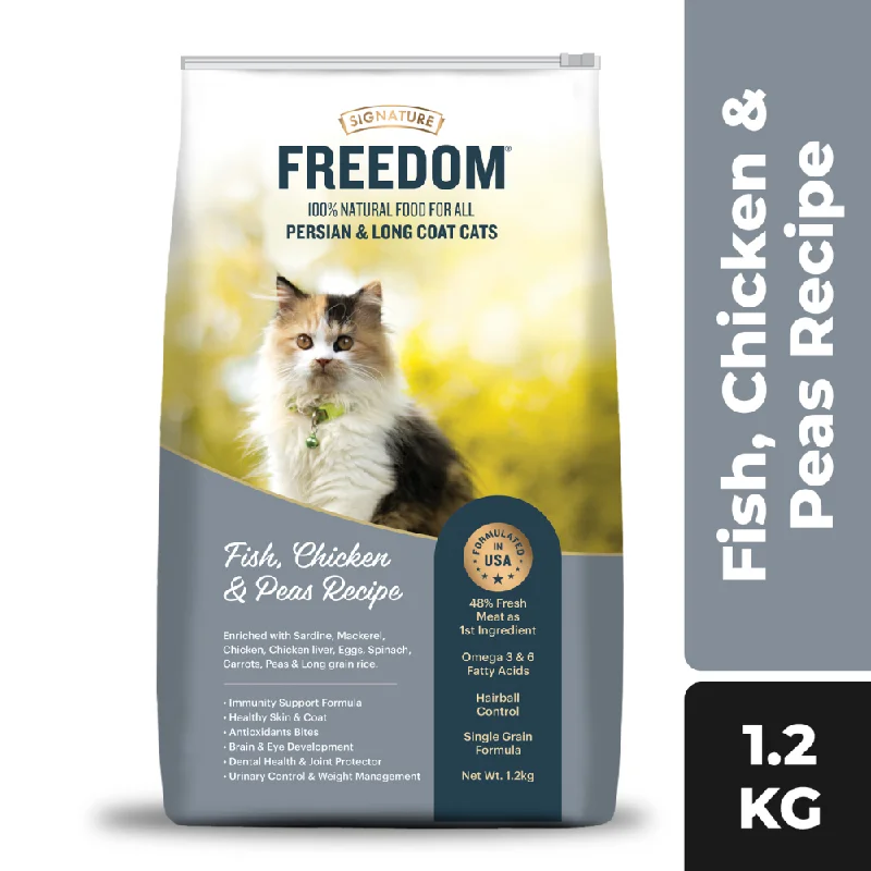 Signature Freedom Fish, Chicken and Peas Recipe Persian Adult Cat Dry Food