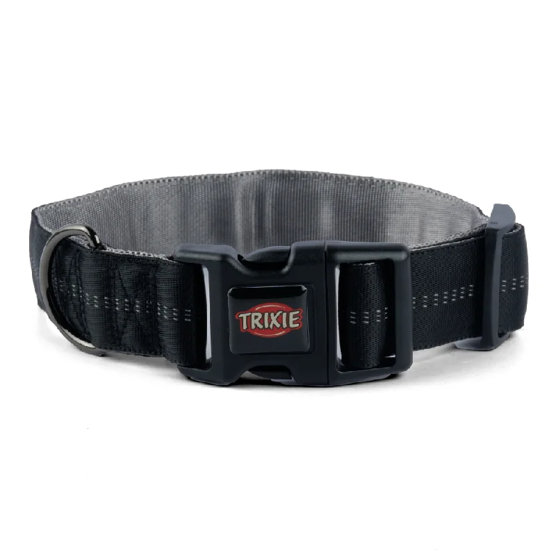 Trixie Softline Elegance Collar for Dogs (Black/Graphite)