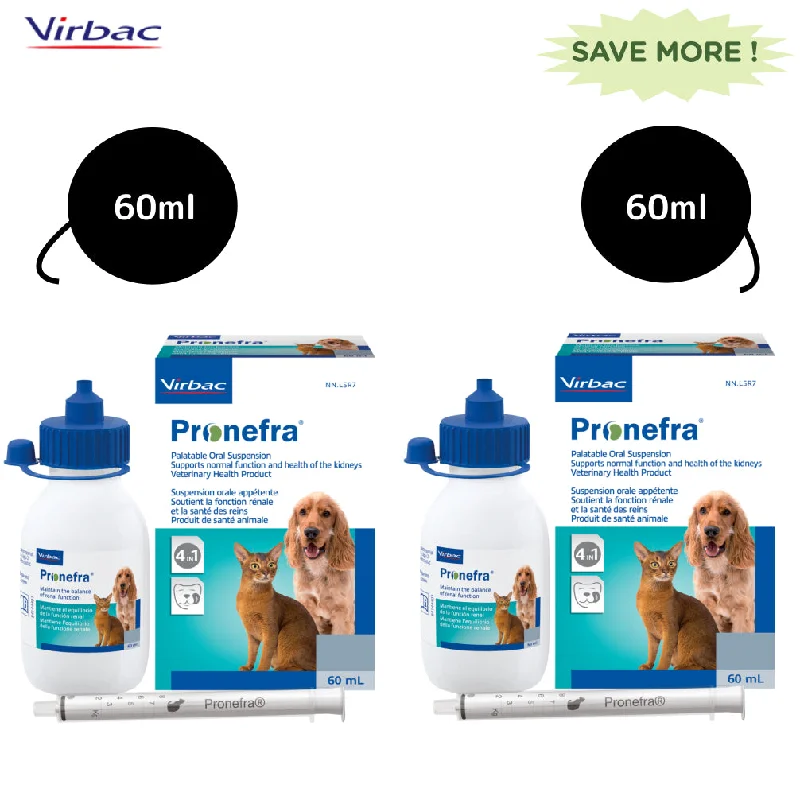 Virbac Pronefra Syrup for Dogs & Cats Combo (60ml+60ml)