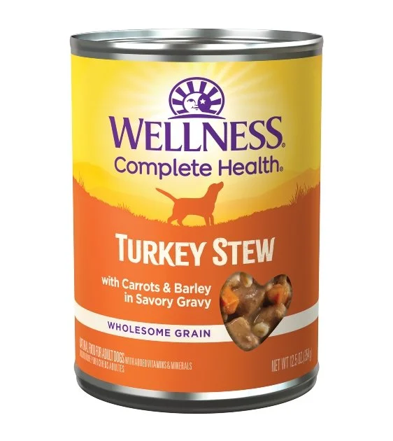 Wellness Complete Health Turkey Stew with Carrots & Barley in Savory Gravy Wet Dog Food