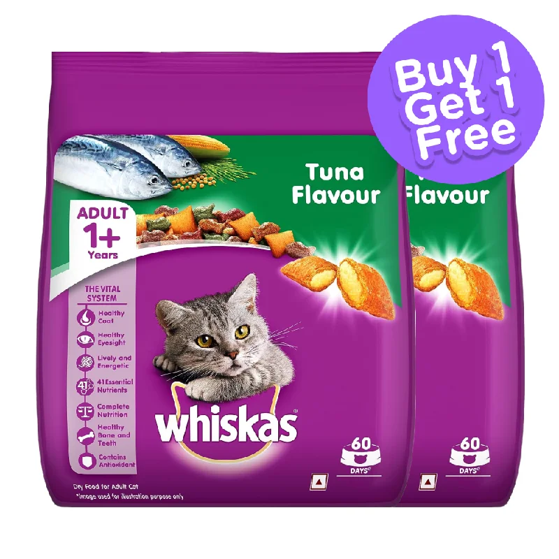 Whiskas Tuna Flavour Pocket Adult Cat Dry Food (Buy 1 Get1 ) (Limited Shelf Life)